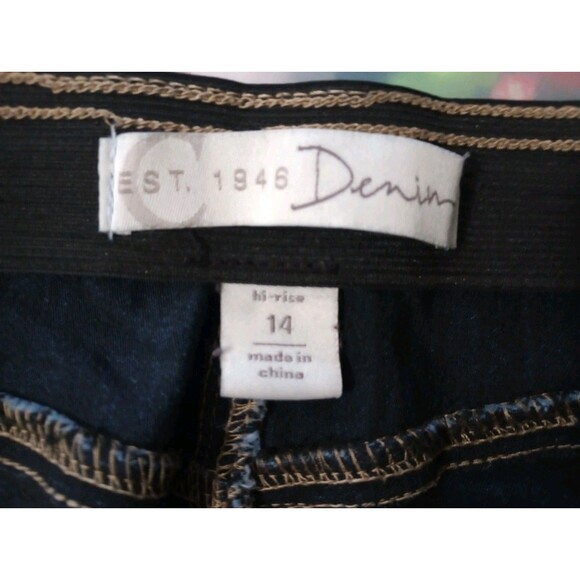 Cato Womens 14 Stretch Denim Jeans Boho Flare Plaid Retro Bell Bottom Hippie - Picture 5 of 11